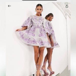 ASOS Mini Smock Dress in color Lilac